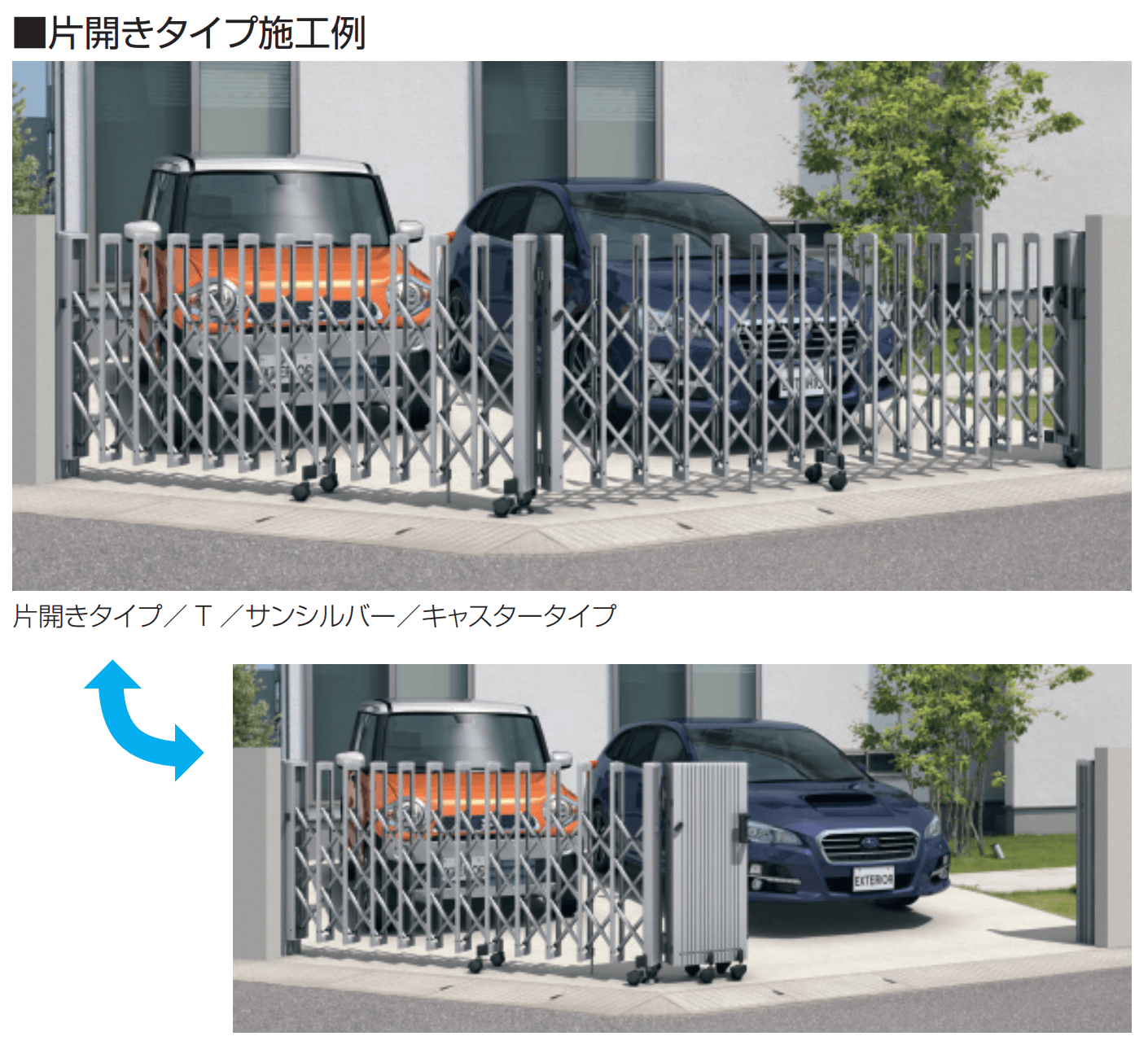 三協アルミの「クロスゲート角地用」