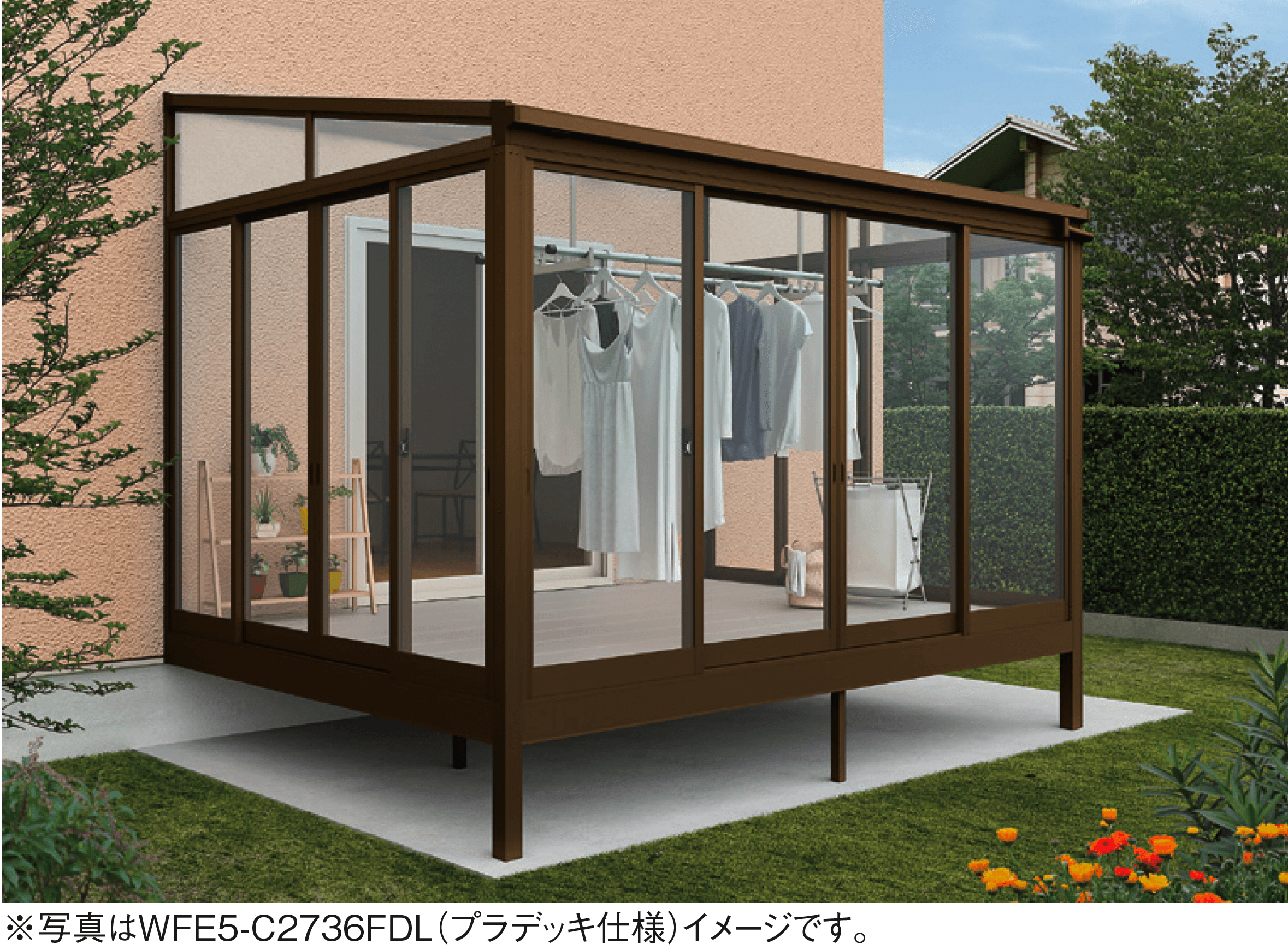 大仙の「ソレイドテラス囲い ノーマルサッシ(ランマなし)【床仕様】」のサブ画像1
