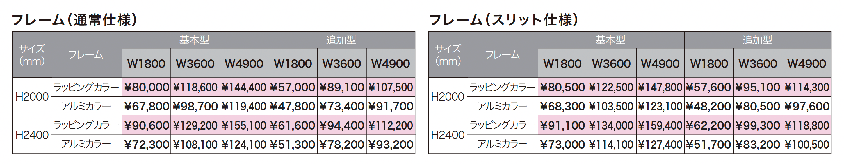 エバースクリーンフレーム_価格_1