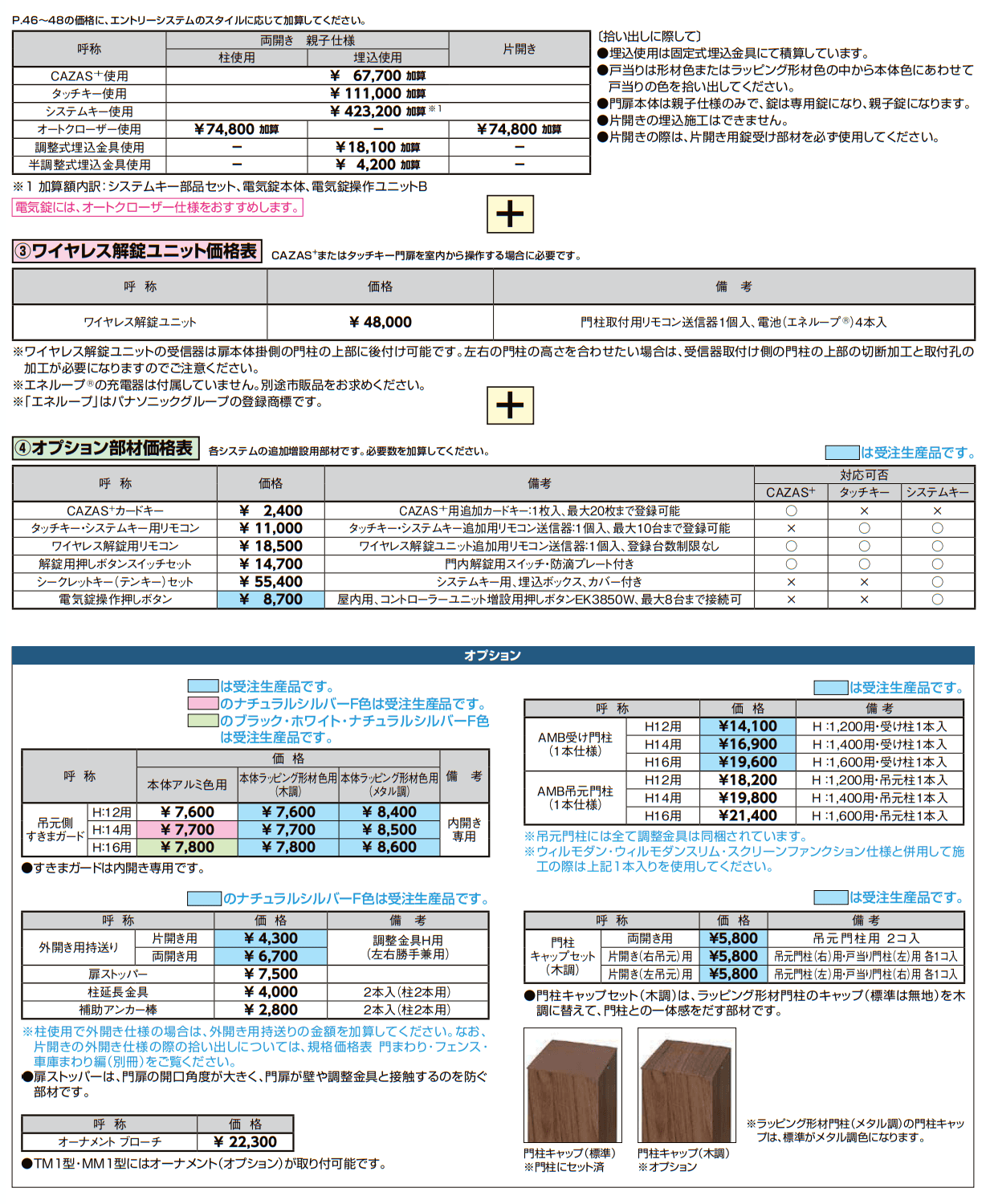 開き門扉AA エントリーシステム FM1型(木調)【2022年版】_価格_3