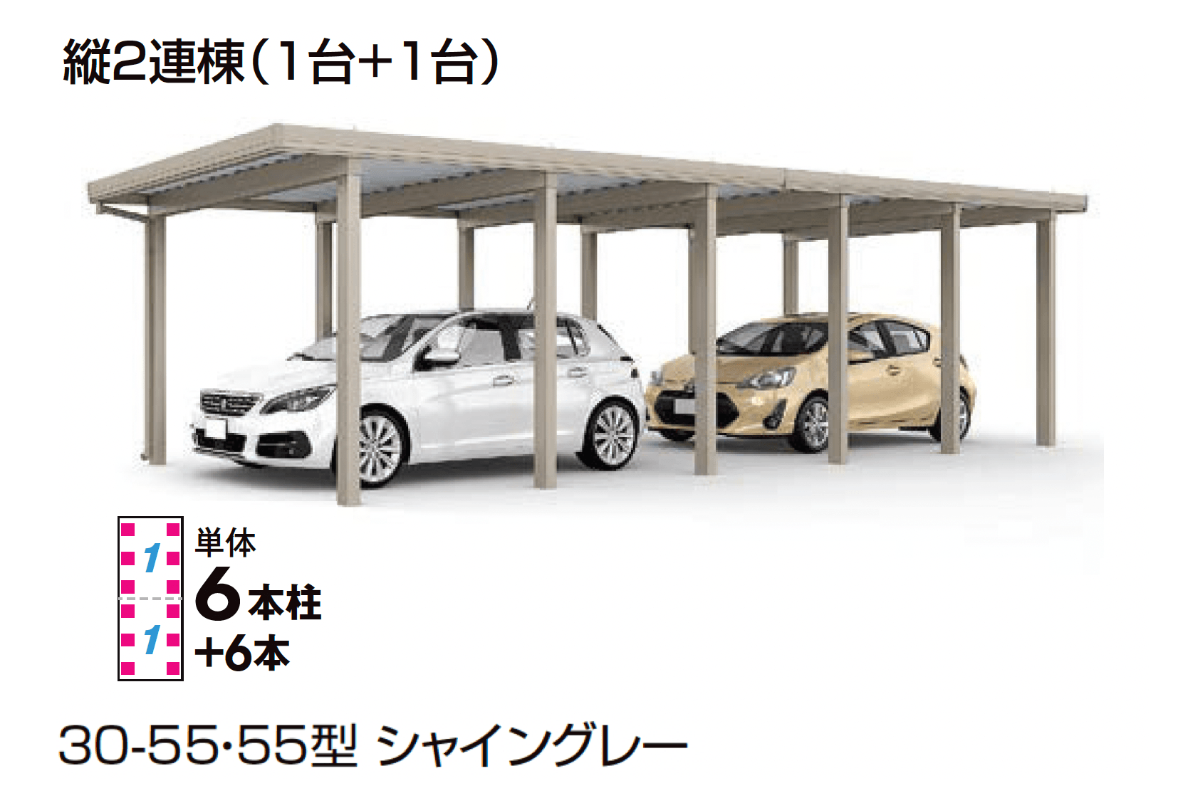 LIXILの「カーポートST 3000タイプ 2台用」のサブ画像7