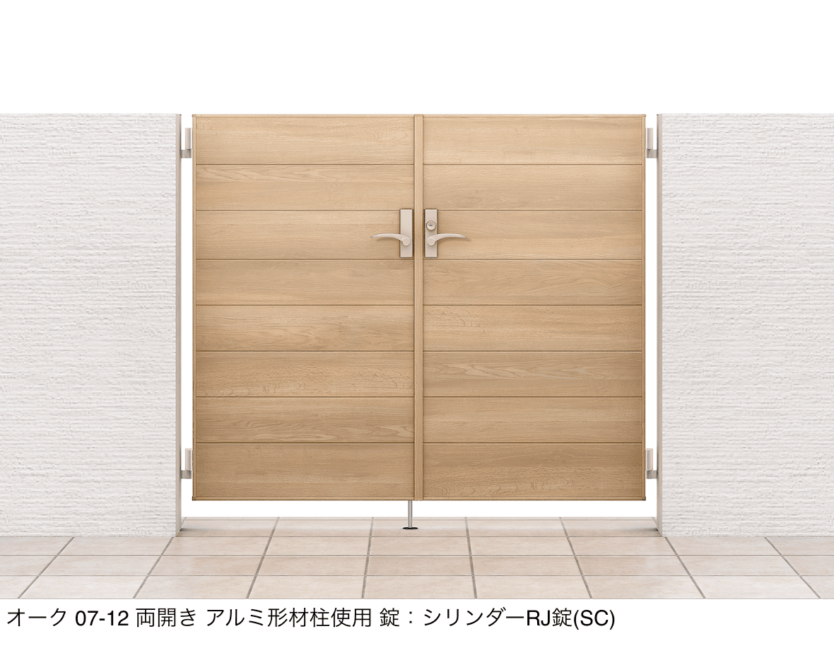 LIXILの「開き門扉AA YM1型(木調)」