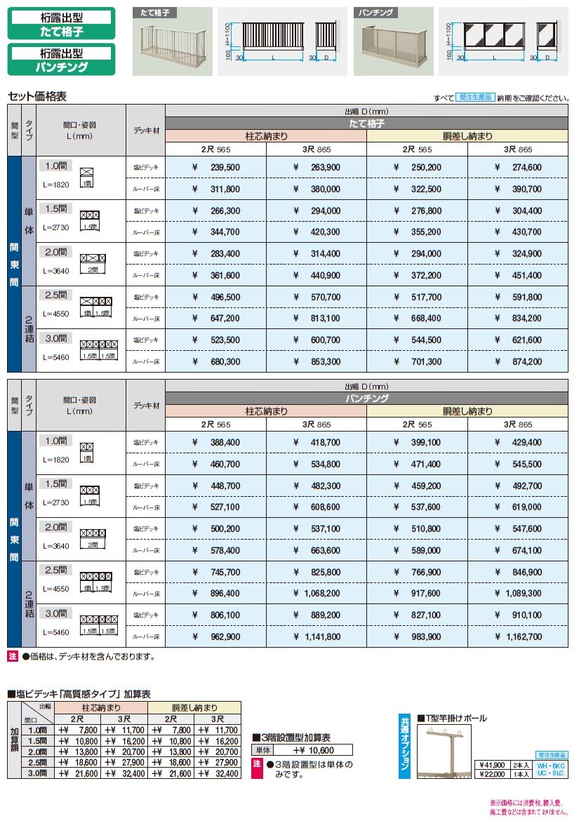 コーデリア(柱なし式 桁露出型 パンチング)【2024年版】_価格_1