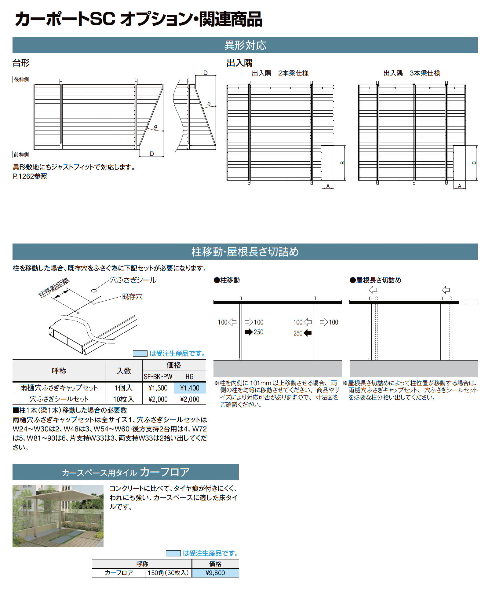 カーポートSC 1500 1台用 梁延長_価格_6