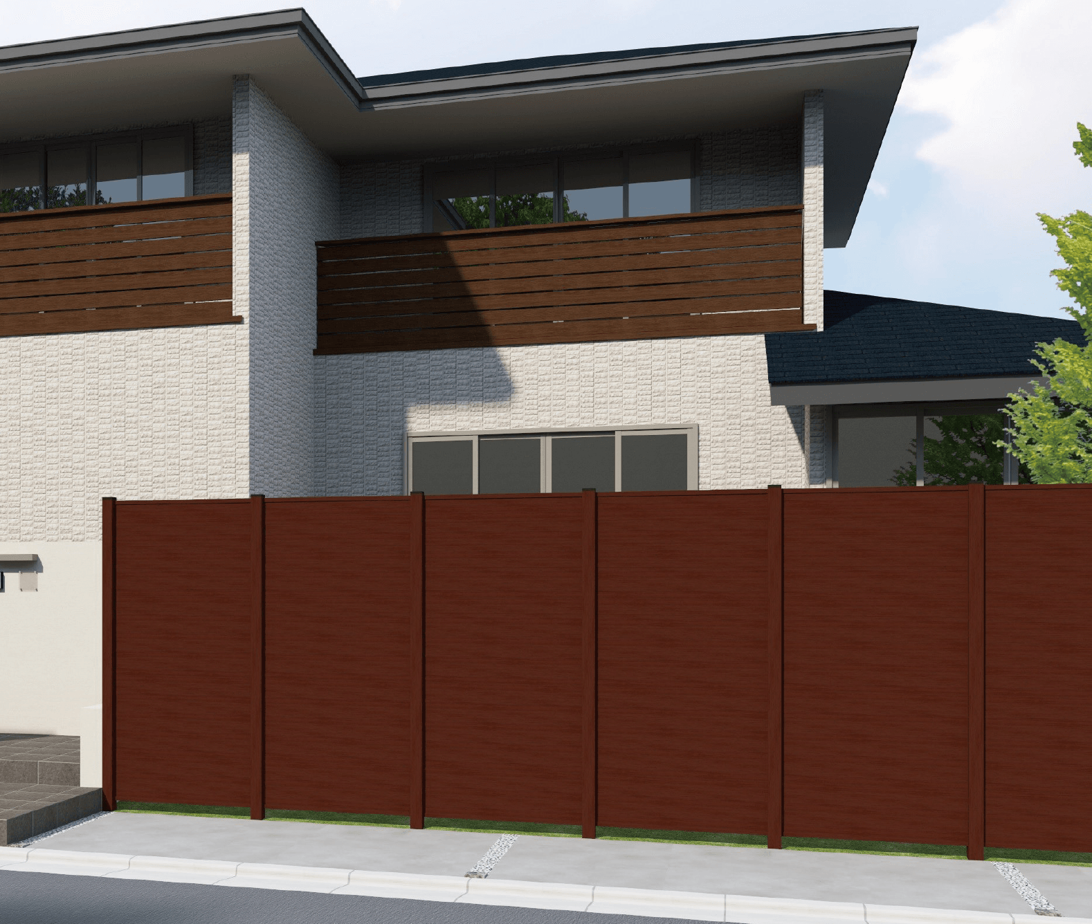 F&Fの「マイティパーティションフェンス 目隠し仕様 (板デコⅡ仕様)【2023年版】」