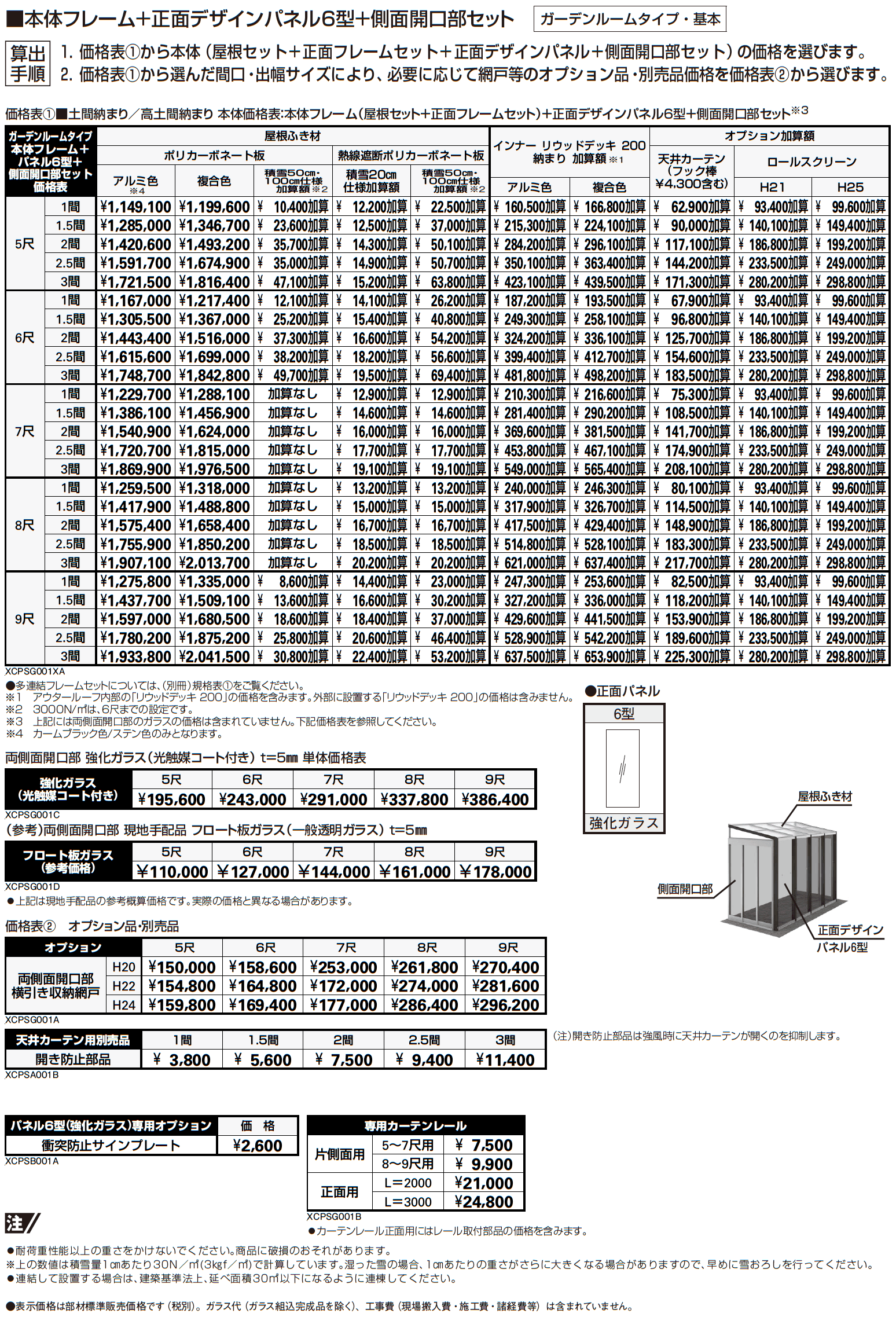 正面デザインパネル付き屋根 アウタールーフ ガーデンルームタイプ【2023年版】_価格_1