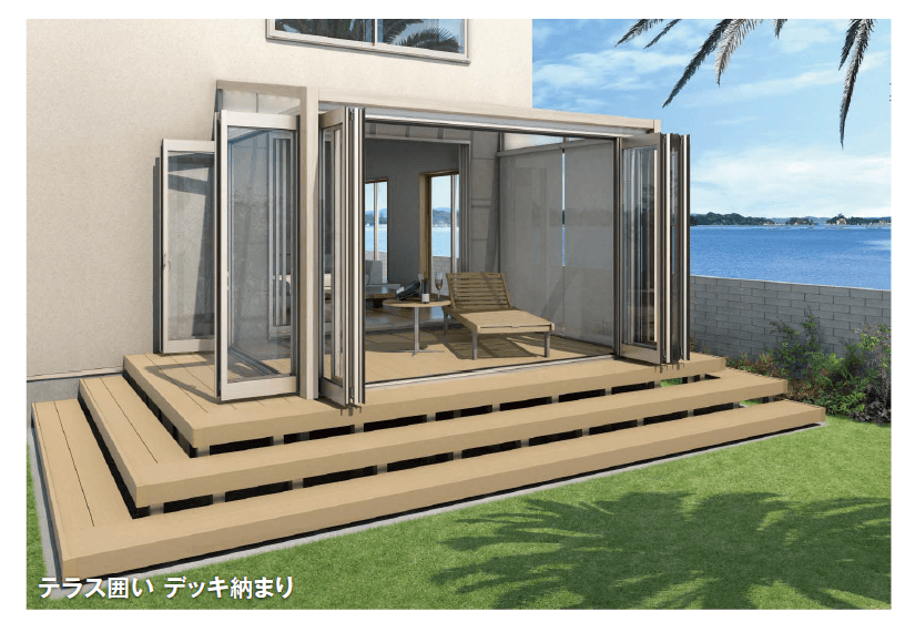 YKK APの「ソラリア テラス囲い スタンダードタイプ デッキ納まり【2023年版】」