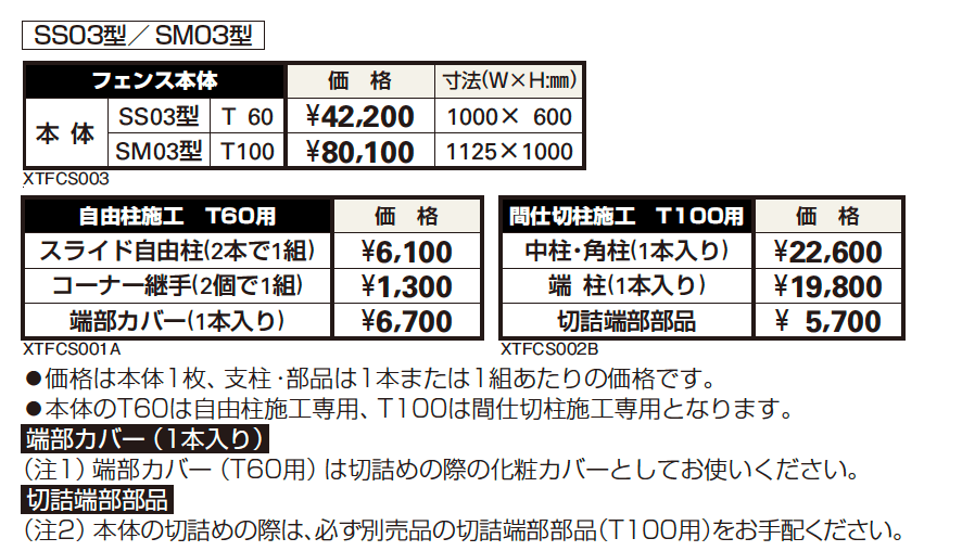シャローネ フェンスSS03型【2023年版】_価格_1