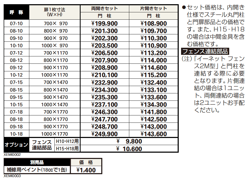 イーネット 門扉2型【2023年版】_価格_1