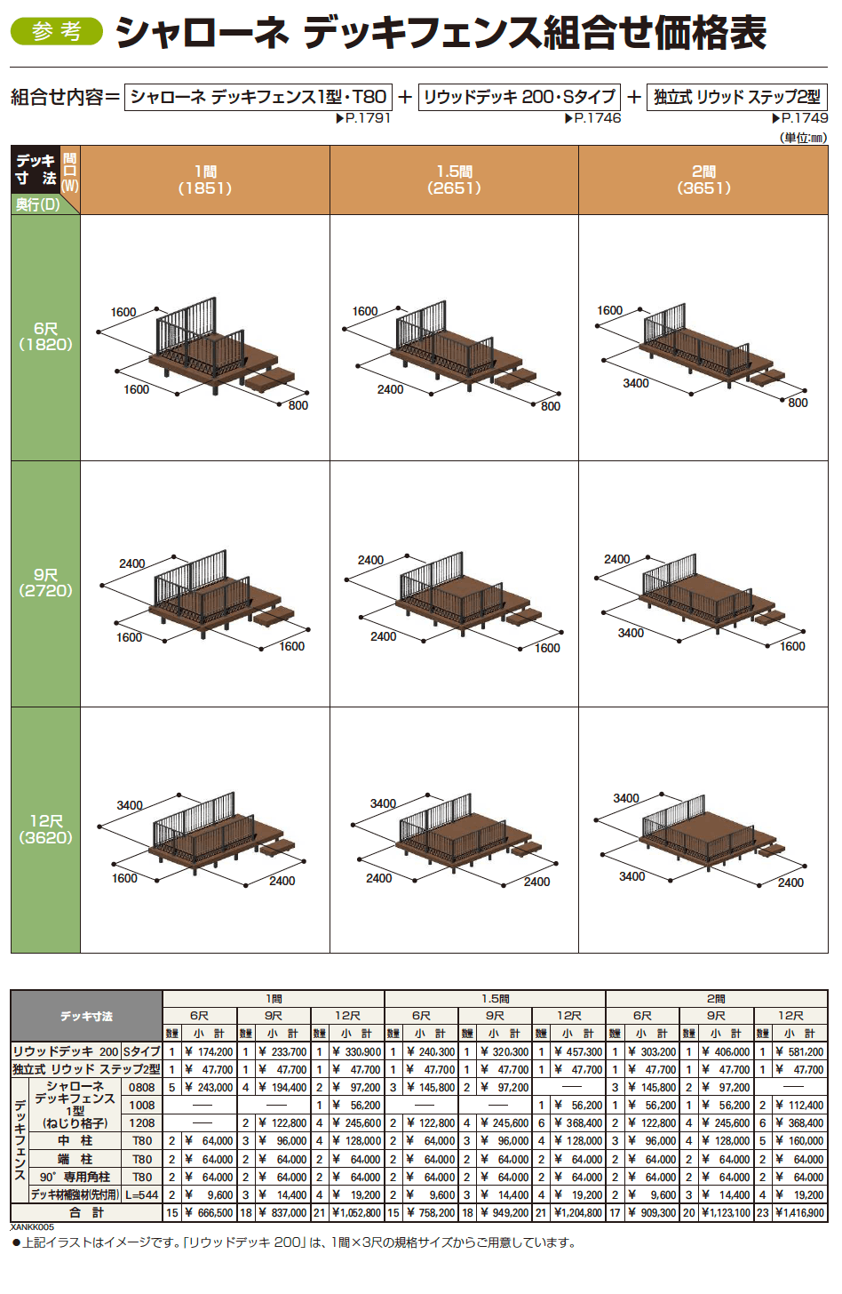 シャローネ デッキフェンス1型【2023年版】_価格_2