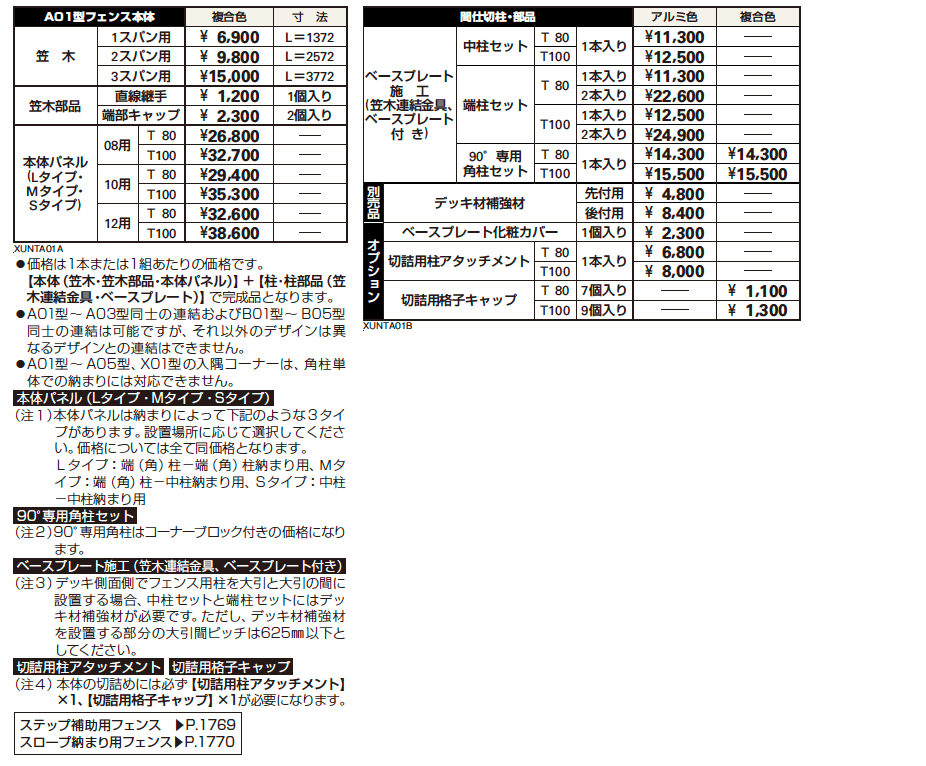 ルシアス デッキフェンスA01型【2023年版】_価格_1