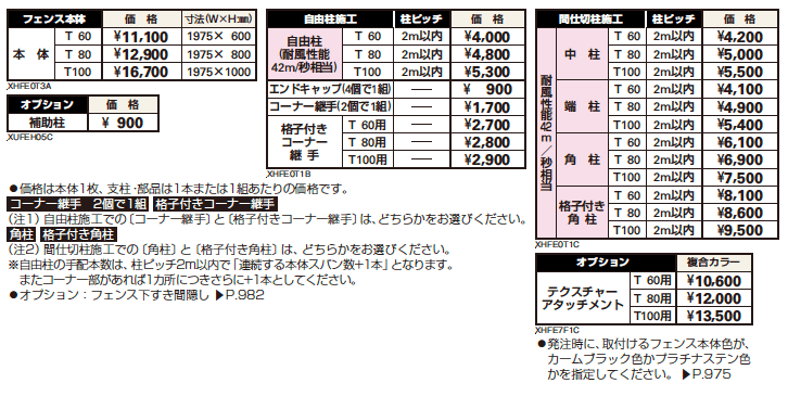 シンプレオ フェンスT3型 たて格子(11本)【2023年版】_価格_1