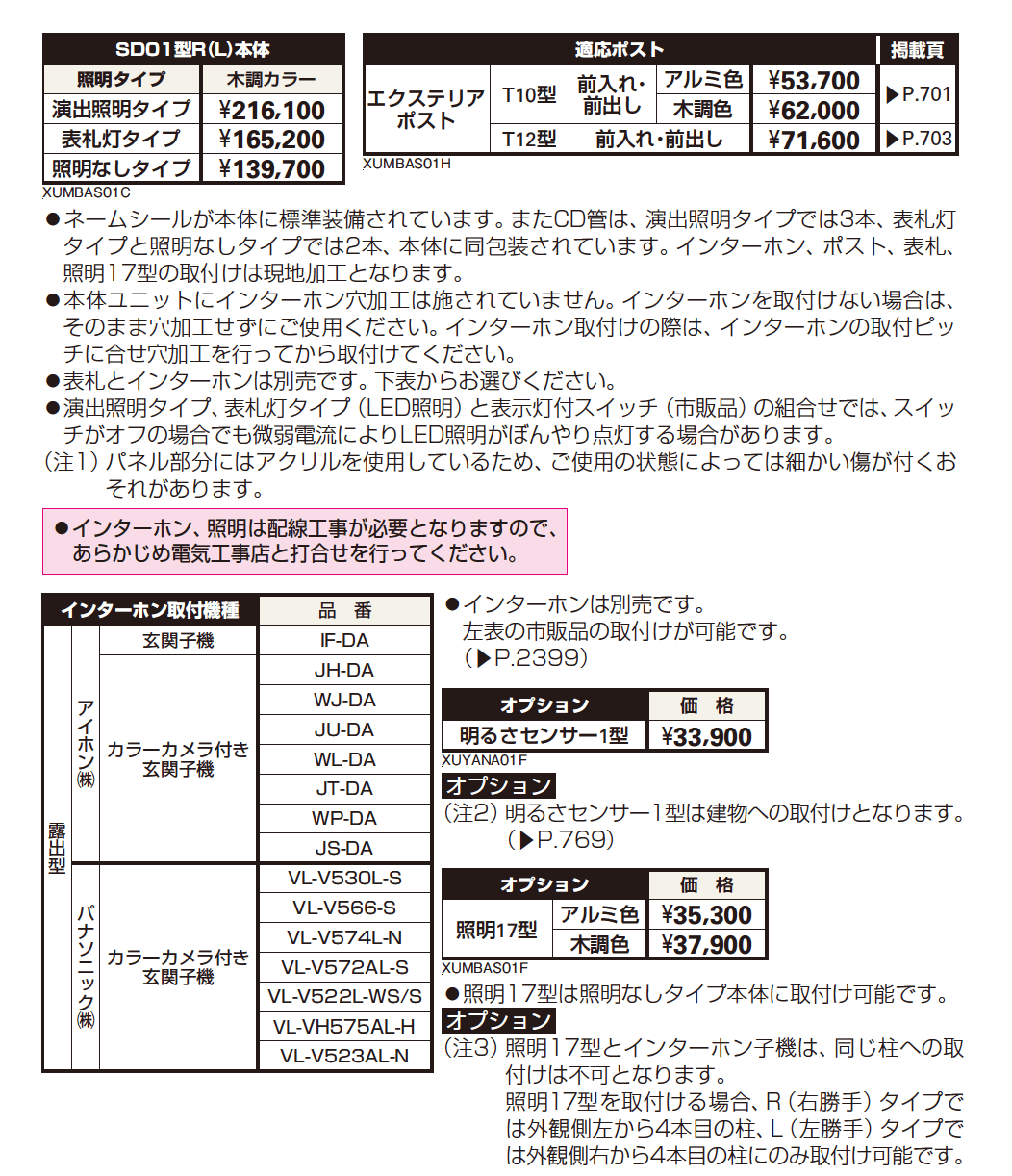 ルシアス ウォールSD01型【2023年版】_価格_1