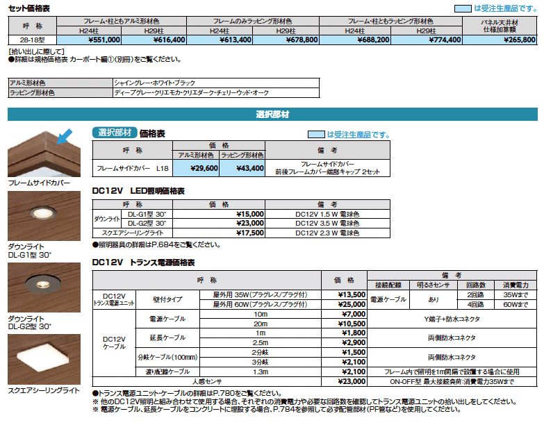Gルーフ サイクルポートタイプ【2023年版】_価格_1