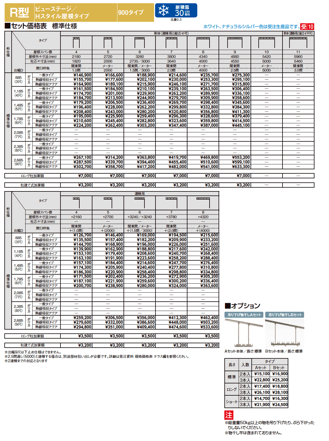 テラスVS R型 ビューステージ/Hスタイル屋根タイプ【2023年版】_価格_1