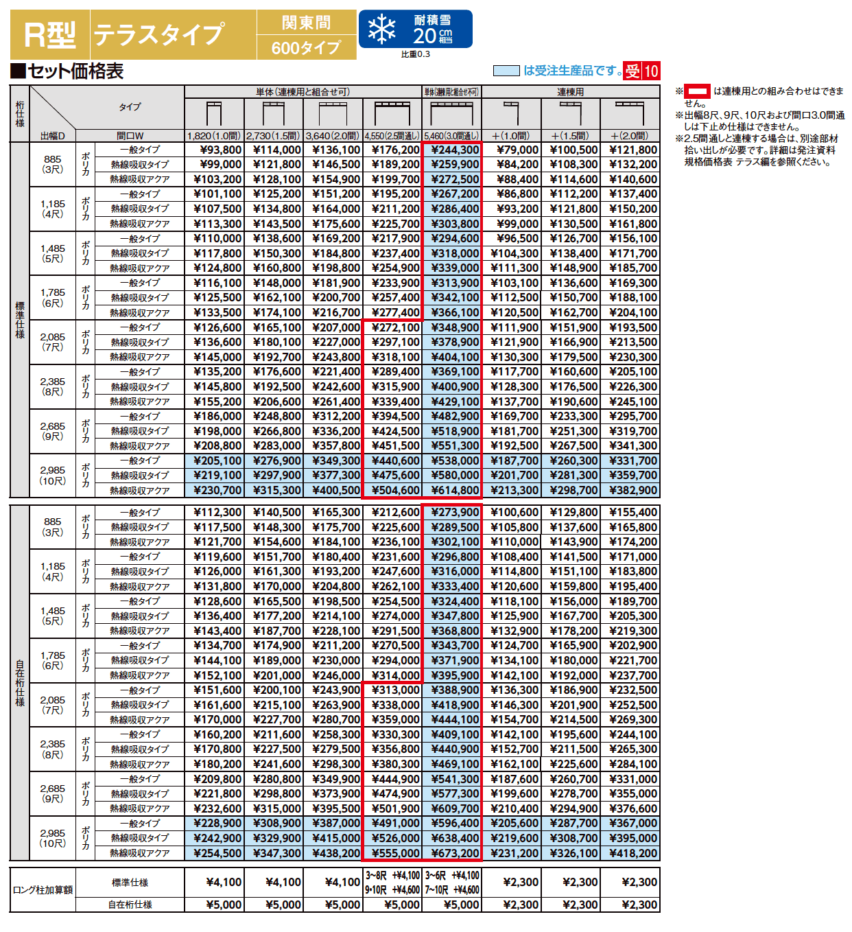 スピーネ R型 テラスタイプ 関東間【2023年版】_価格_3