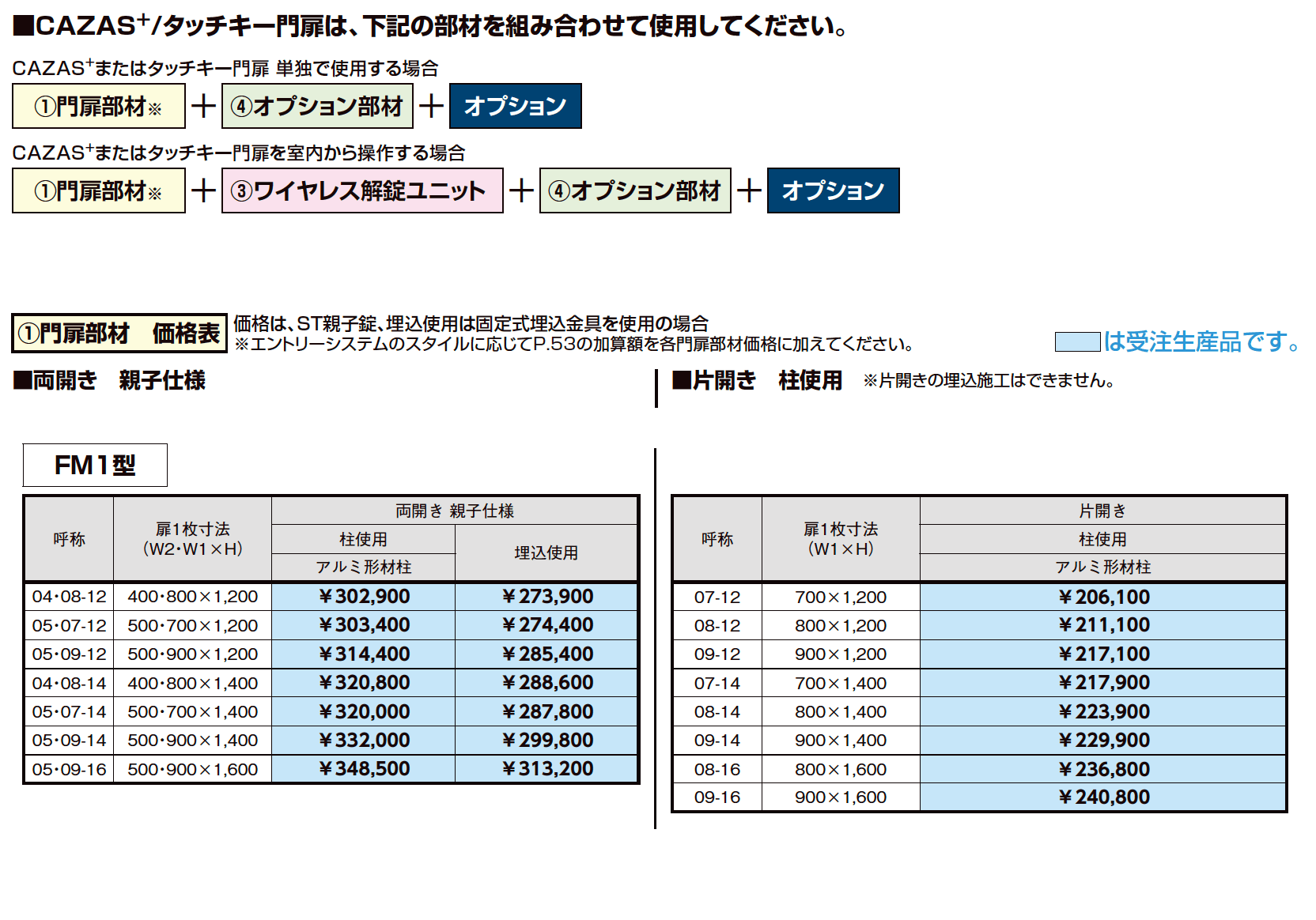 開き門扉AA エントリーシステム FM1型(木調)【2023年版】_価格_1