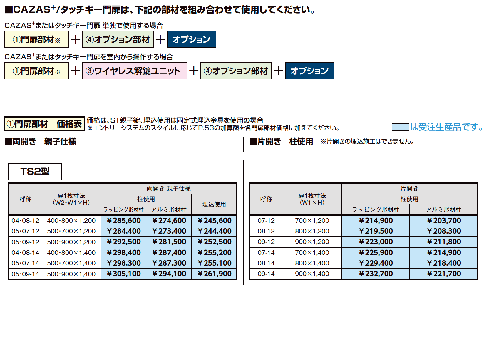 開き門扉AA エントリーシステム TS2型(木調)【2023年版】_価格_1