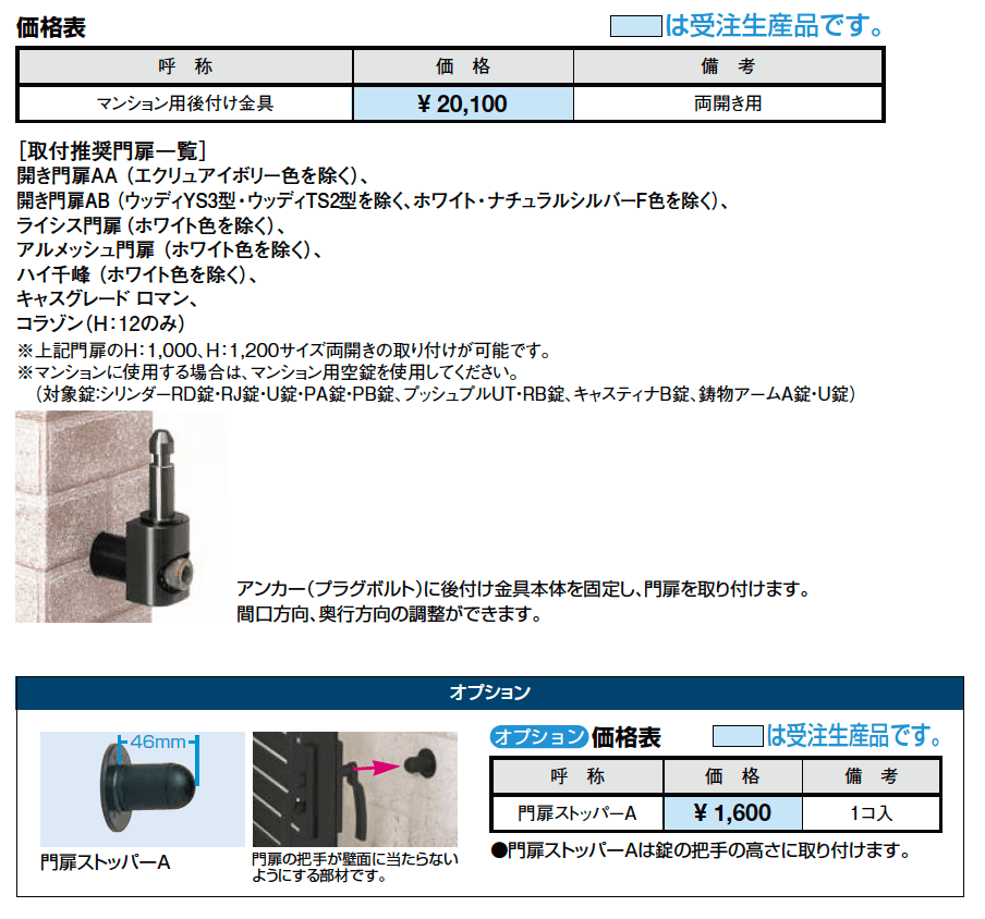 マンション用 後付け金具【2023年版】_価格_1