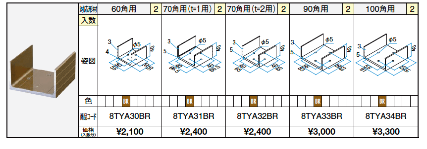 汎用形材 C型ジョイント(アルミ)【2023年版】_価格_1