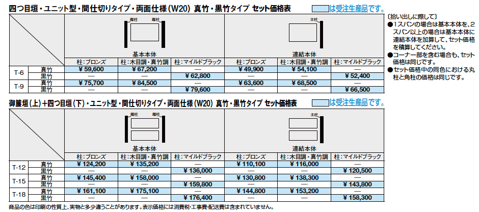 京香・四つ目垣ユニット型【2023年版】_価格_1