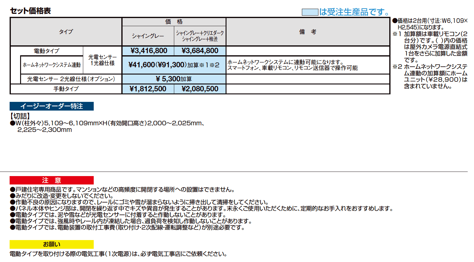 プレミエスゲート ワイド YA型【2023年版】_価格_1