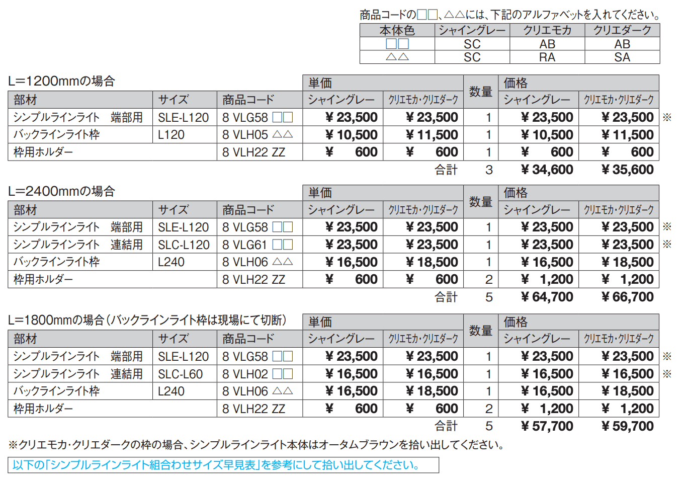 バックラインライト L120、L240【2023年版】_価格_2