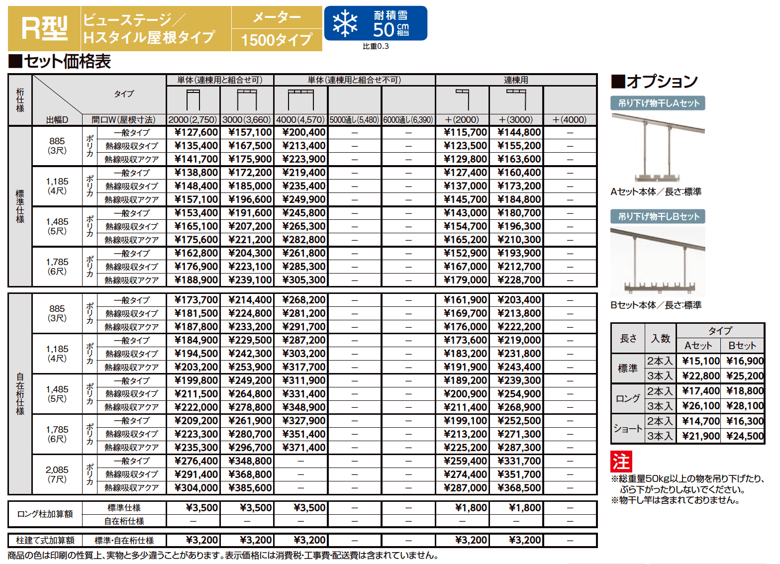 スピーネ R型 ビューステージ／Hスタイル屋根タイプ メーター【2023年版】_価格_2