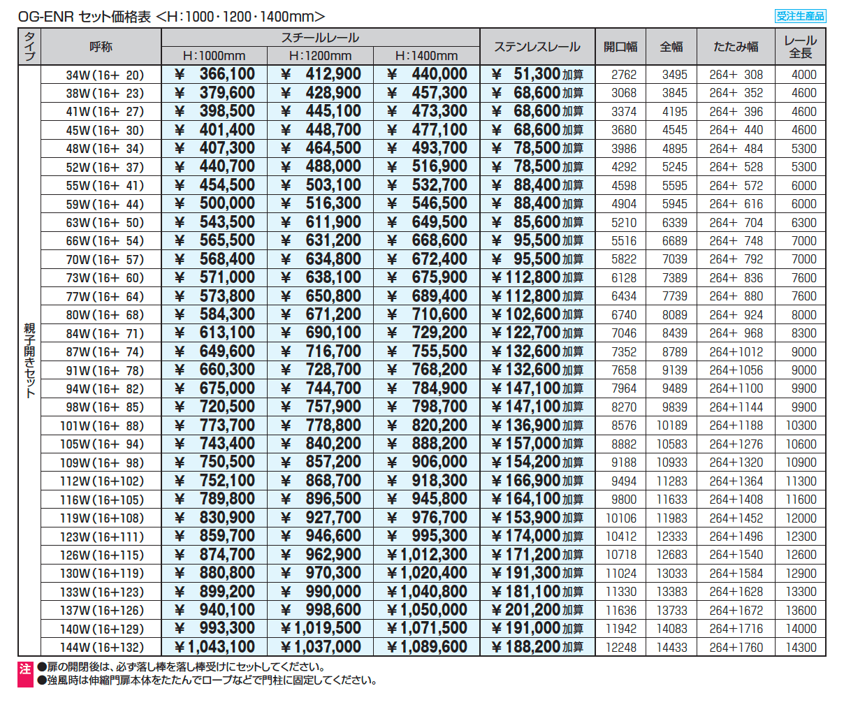 アルテンダEN型 レールタイプ_価格_3