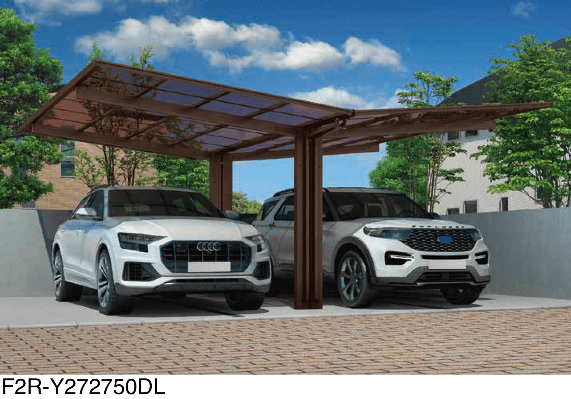 大仙の「アーバンルーフⅡ レギュラータイプ カーポート:Y合掌(2台用)」