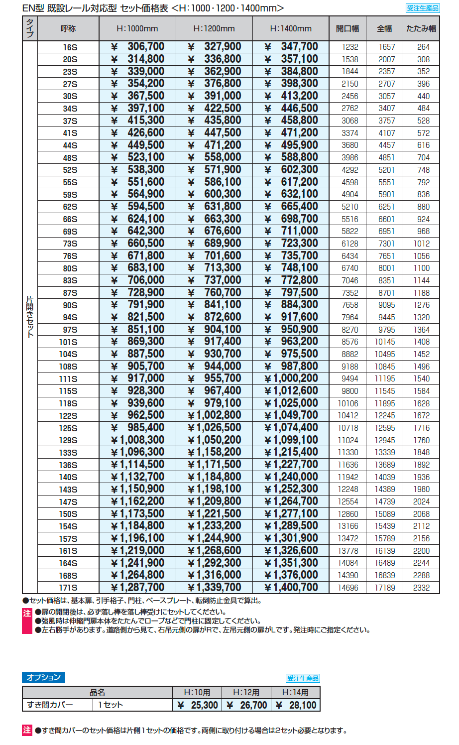 既設レール対応型 アルテンダEN型 レールタイプ_価格_1