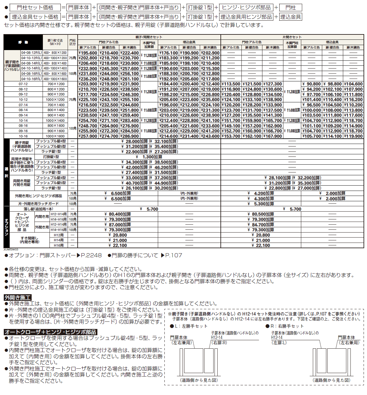 ルシアス 門扉W03型【2024年版】_価格_1