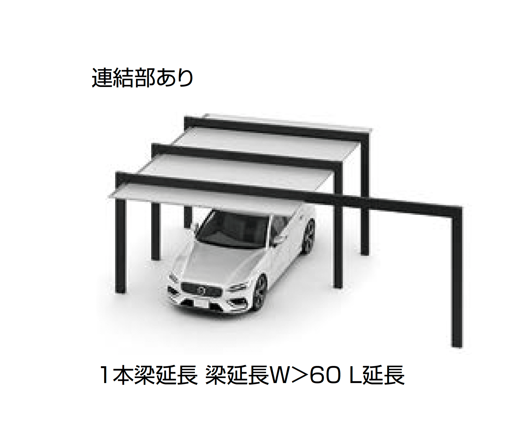 LIXILの「カーポートSC 1500 1台用 梁延長」のサブ画像4
