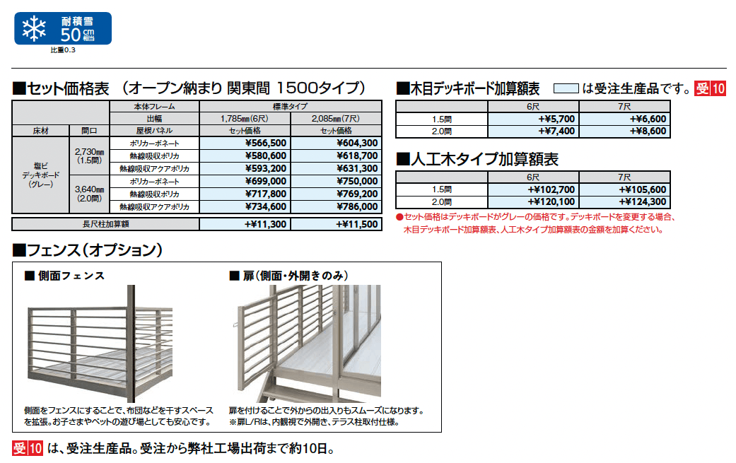 サニージュ オープン納まり関東間_価格_4