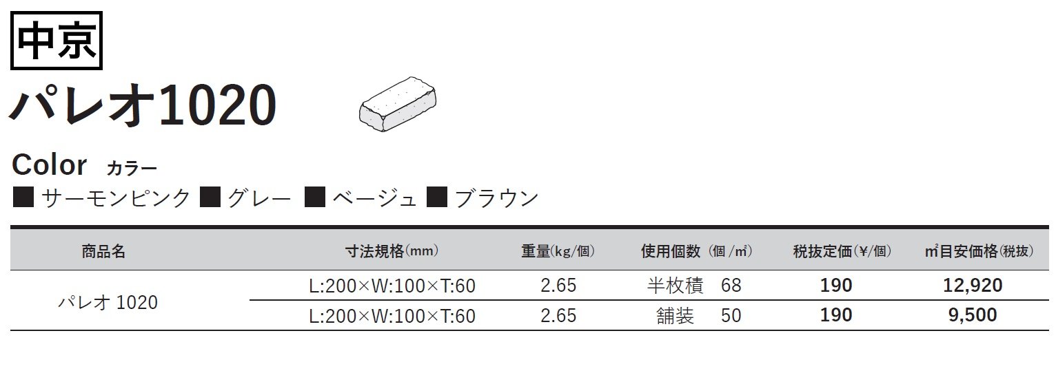 パレオ1020_価格_3