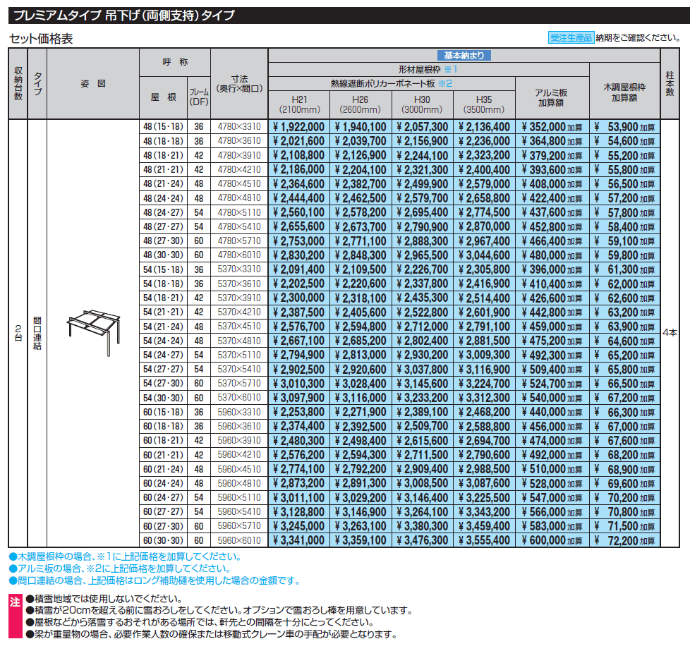 U.スタイル アゼスト プレミアムタイプ 吊下げタイプ(片側支持タイプ・両側支持タイプ)【2024年版】_価格_3