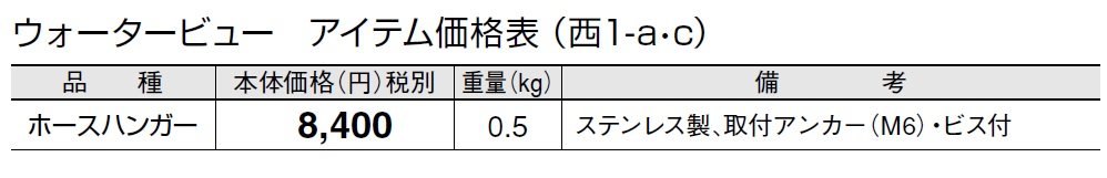 ホースハンガー(取付アンカー・ビス付)【2024年版】_価格_3