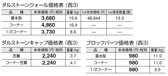 ダルストーンウォール【2024年版】_価格_5