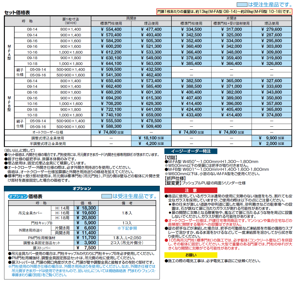プレミエス門扉 M-FB型【2024年版】_価格_2