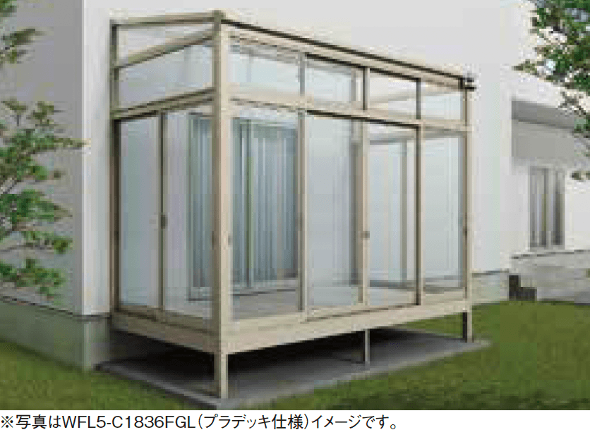 大仙の「ソレイドテラス囲い ノーマルサッシ(ランマ引違い)【床仕様】」のサブ画像1