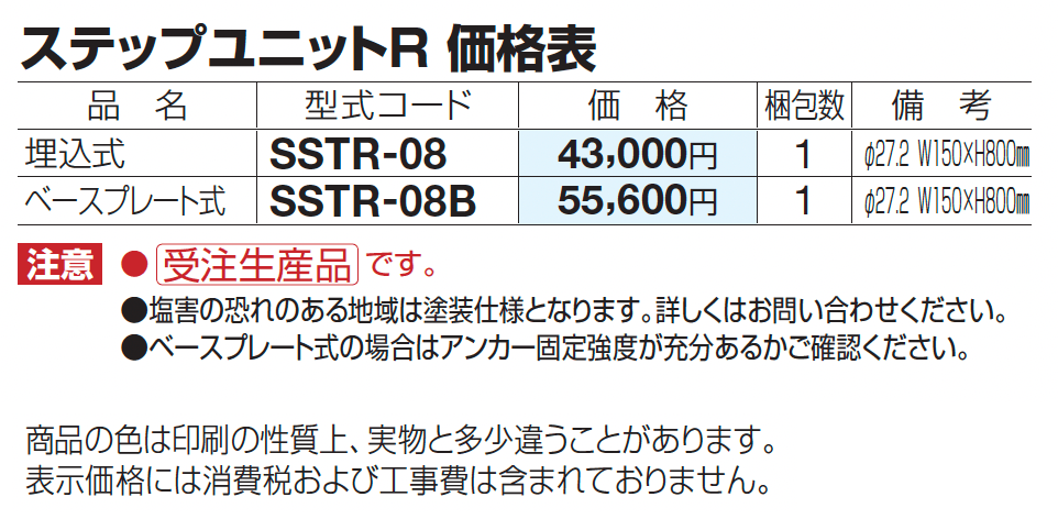 手すり セイフティビーム ステップユニットR Φ27.2mm【2024年版】_価格_1