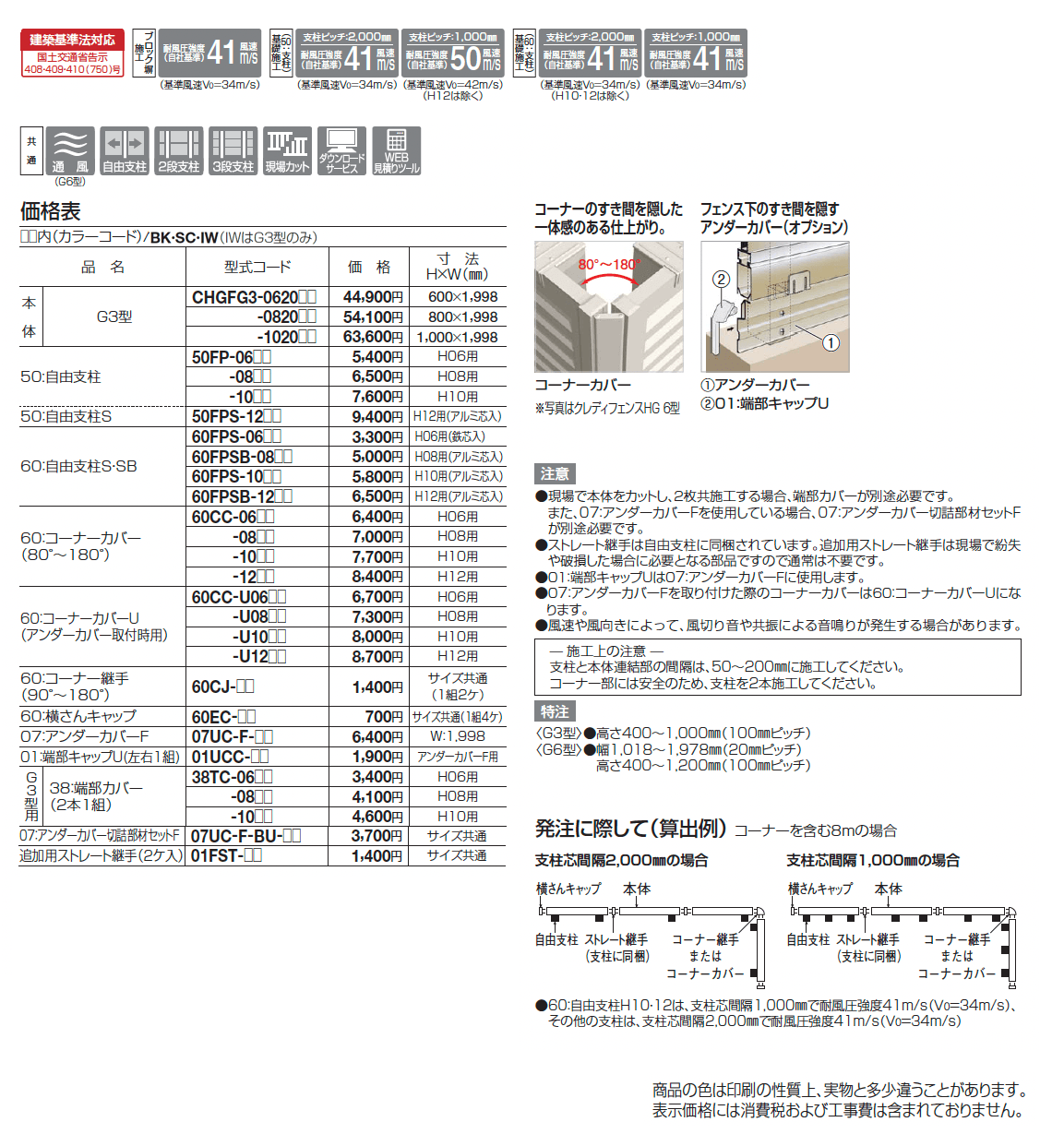 クレディフェンスHG G3型_価格_1