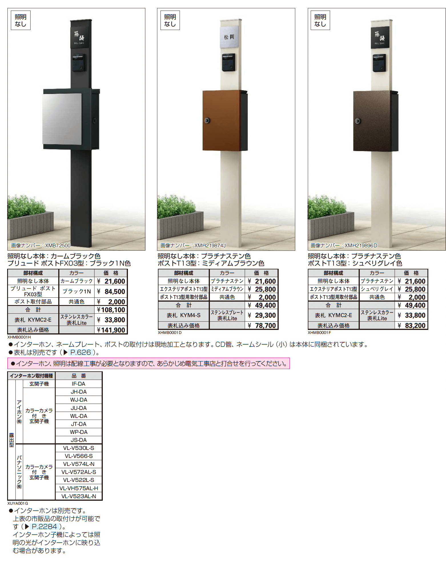 シンプレオ ポストユニット 1型_価格_2
