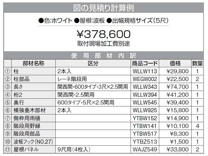 ナーラ階段用屋根【2024年版】_価格_1