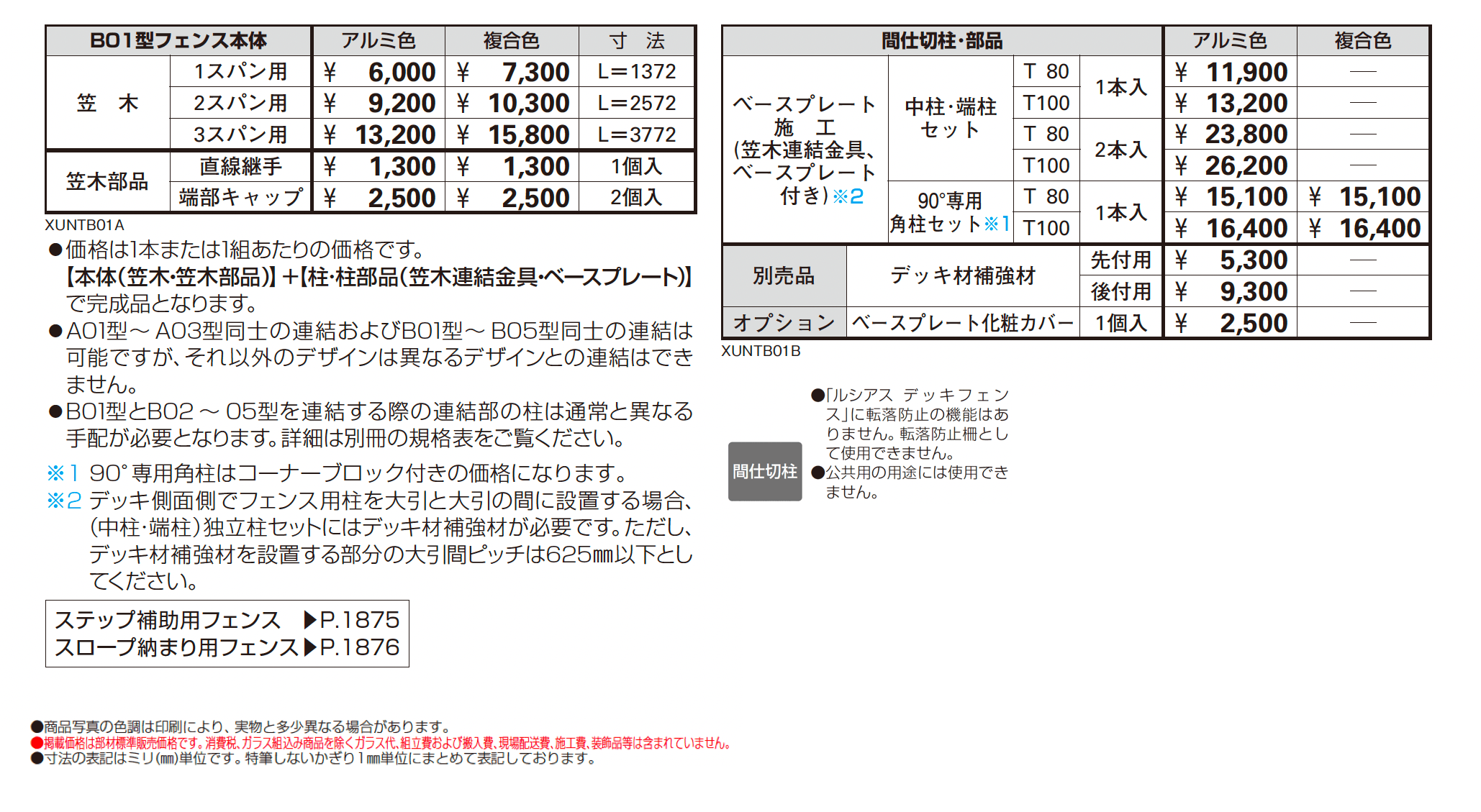ルシアス デッキフェンス B01型 笠木のみタイプ【2025年版】【廃番】_価格_1