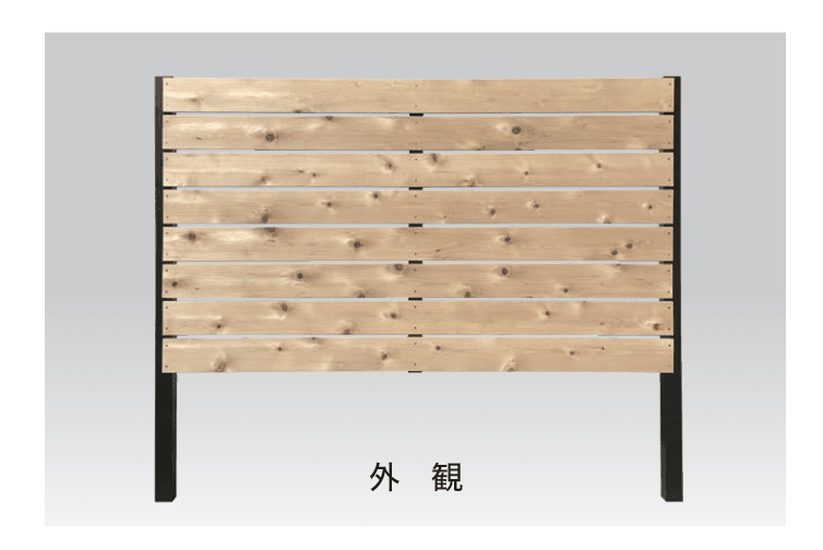 ハナテックガーデンズの「ヒバセレクトフェンス 柱1.8mピッチ仕様」のサブ画像1