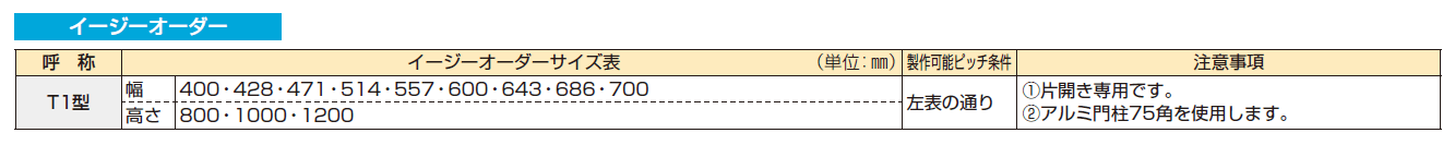 片開き専用 シンプレオ 門扉T1型【2024年版】_価格_2