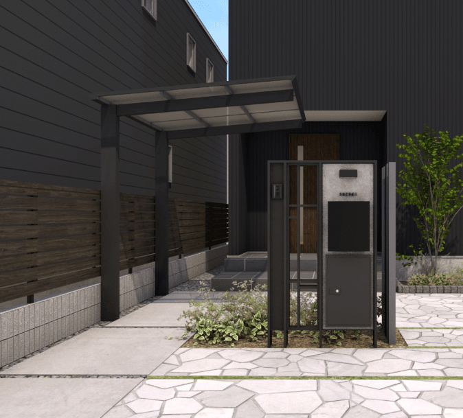 タカショーの「カスタマイズ門柱 シックスタイル5型・6型」