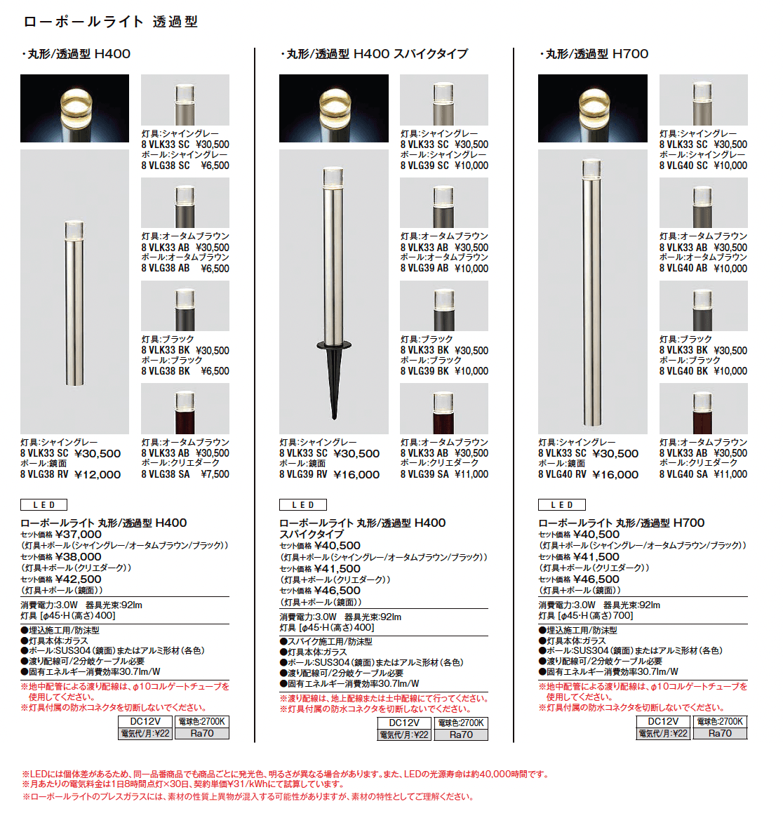 ローポールライト 透過型 丸形_価格_1