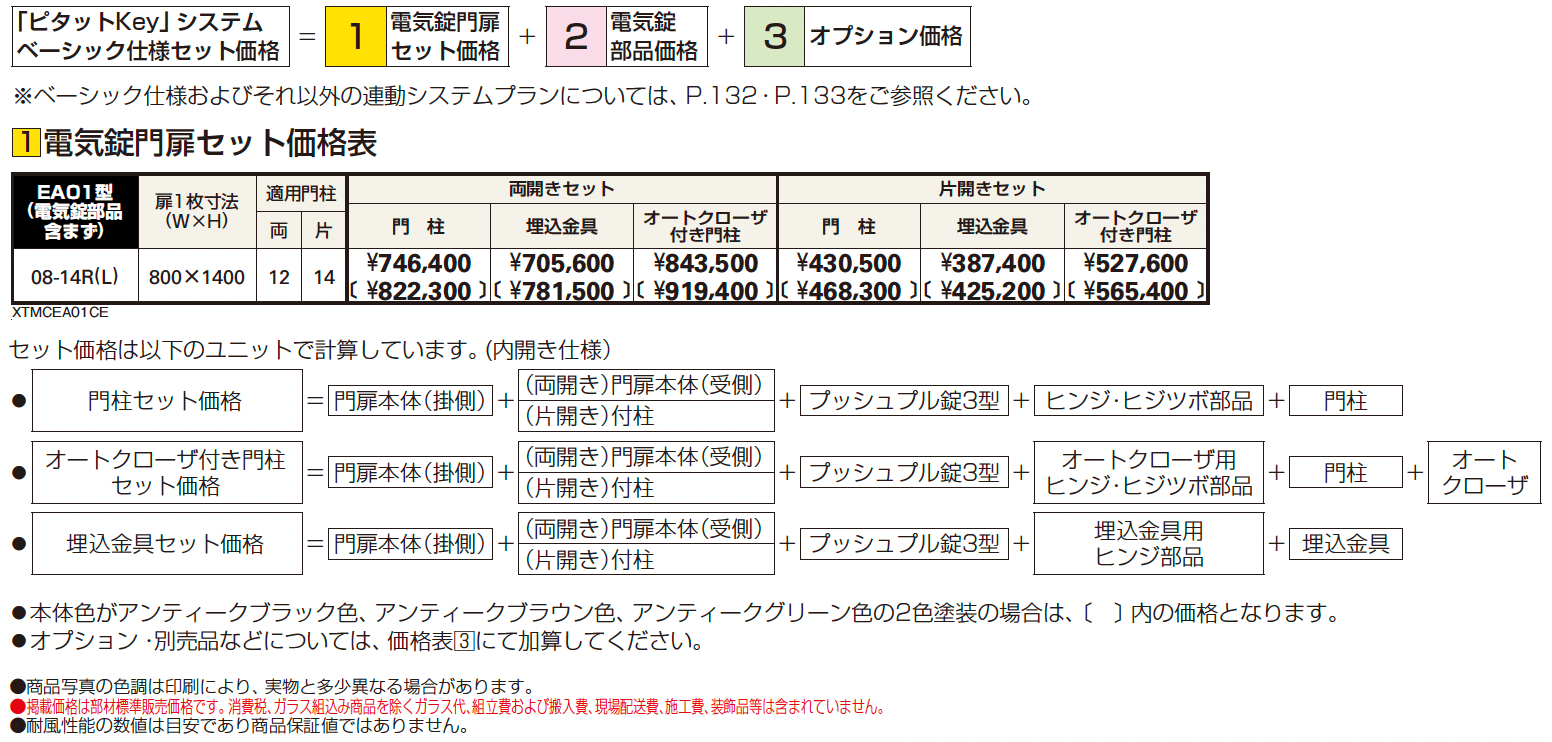 〔ピタットKey システム〕電気錠付 シャローネ 門扉シリーズ EA01型【2024年版】_価格_1